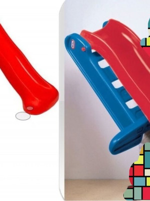 Little Tikes folding children's slide, blue and red