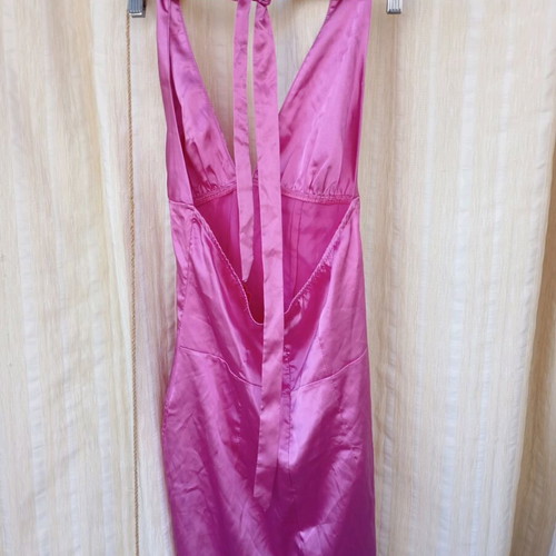 Marmarlady pink satin dress new, size M