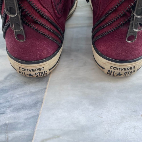 Converse Chuck Taylor All Star tri zip sneakers used, size 37.5, burgundy