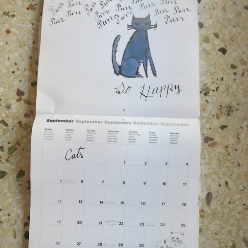 Andy Warhol Cats 2004 calendar used