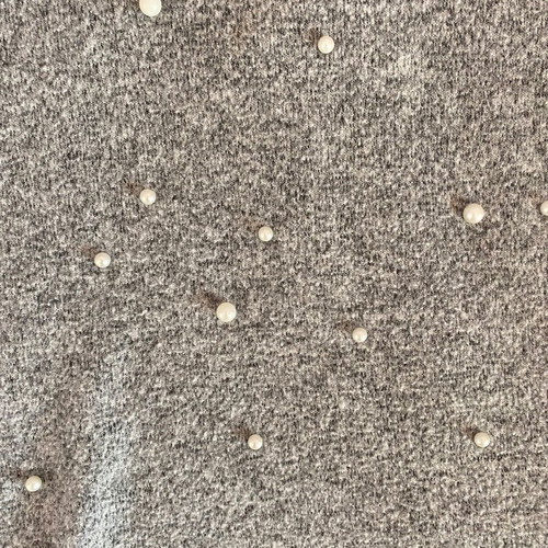 Zara blouse with pearls used, gray, size M