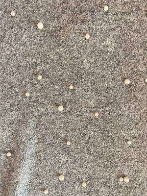 Zara blouse with pearls used, gray, size M