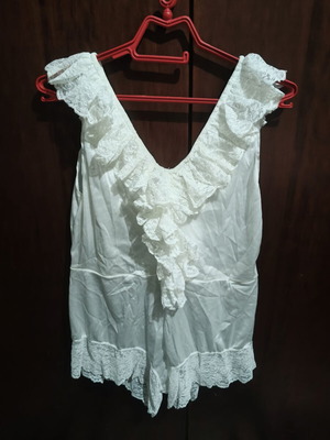 Vintage teddy εσώρουχο σαν καινούργιο, άσπρο, Small
