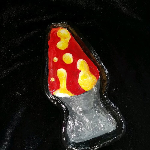 Lava lamp ashtray handmade from clay new