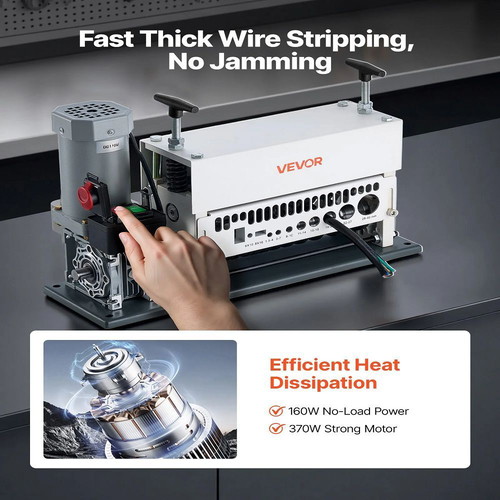 Vevor Cable Stripping Machine 1.5-40mm 370W Electric and Manual