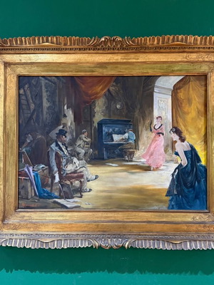 Έργο τέχνης Aldo Affortunati σε ξύλινη χειροποίητη κορνίζα σαν καινούργιο