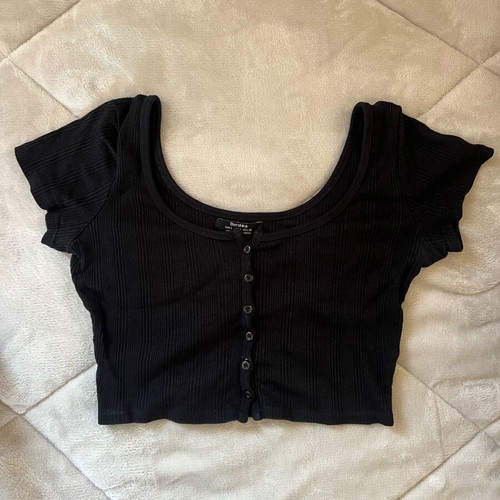 Bershka black t-shirt like new, size S