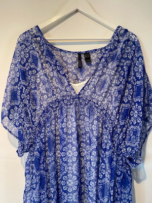 Boho dress Mango blue like new, size M