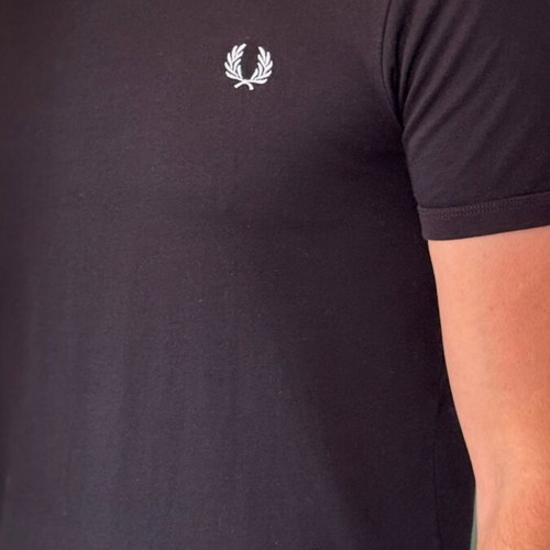 Fred Perry Ringer T shirt black Small like new