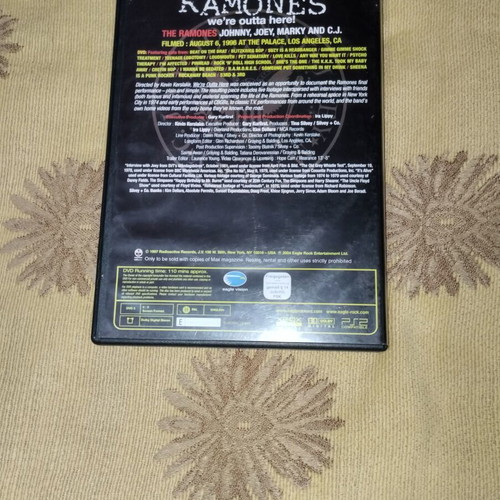 Ramones We're Outta Here (Film Crew) DVD like new, punk