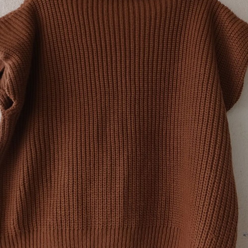 KATELONDON sleeveless women's sweater with high collar, tan