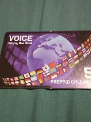Voice phone card new, unused