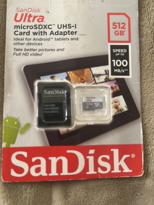 SanDisk Ultra microSDXC 512GB UHS-I memory card with adapter new