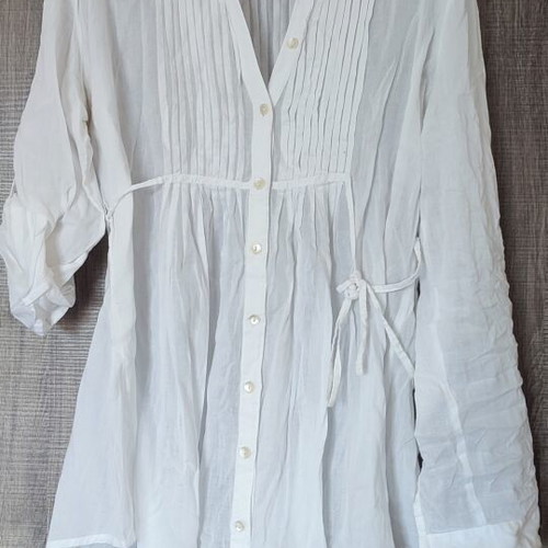 Summer Tunic Shirt like new, white, sizes S and M