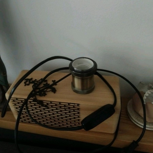 Handmade wooden lamp modern and elegant, solid wood