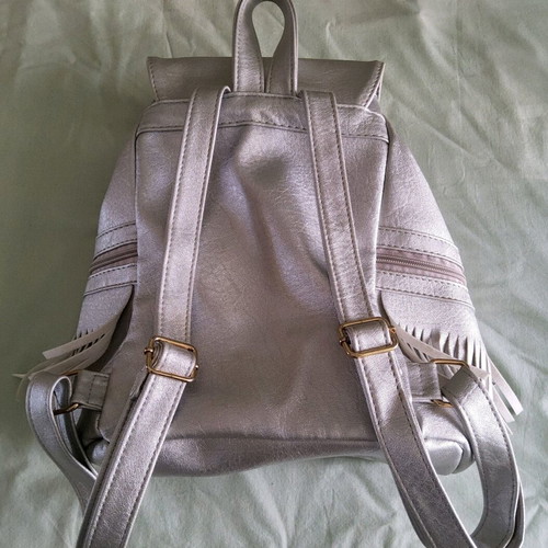Women's silver backpack like new