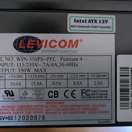 Computer power supplies used for repair, pack of 5 units