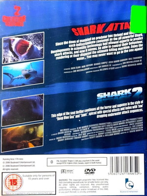 DVD Shark Attack / Shark Attack 2 μεταχειρισμένο, διπλή ταινία τρόμου