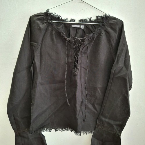 Vintage Mexx black shirt with cord, like new, size 36