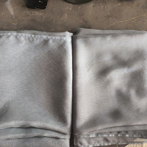 Turquoise curtain set like new, two pieces