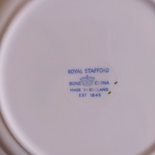 Royal Stafford porcelain plate set of 3 like new, romantic design