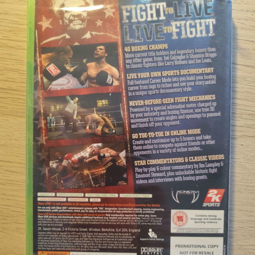 Don King Presents: Prizefighter Xbox 360 sealed promotional copy