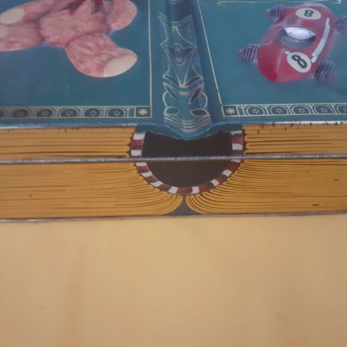 Collectible metal storage box in book style like new