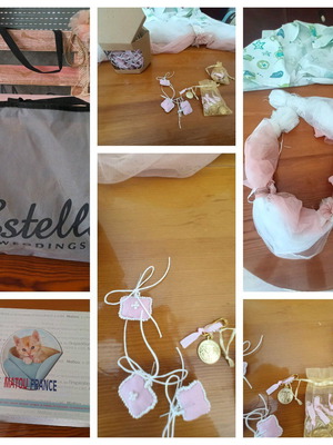 Baptism set for girl new, complete unused
