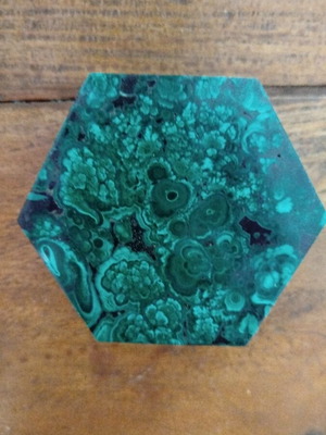 Box made of natural malachite like new
