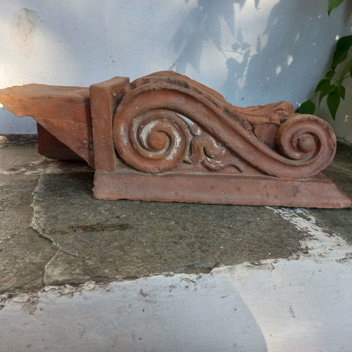 Ceramic frieze used with phytomorphic design, antique