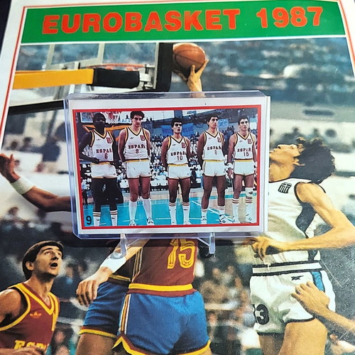 Eurobasket 1987 Sticker used, Spain National Team #9
