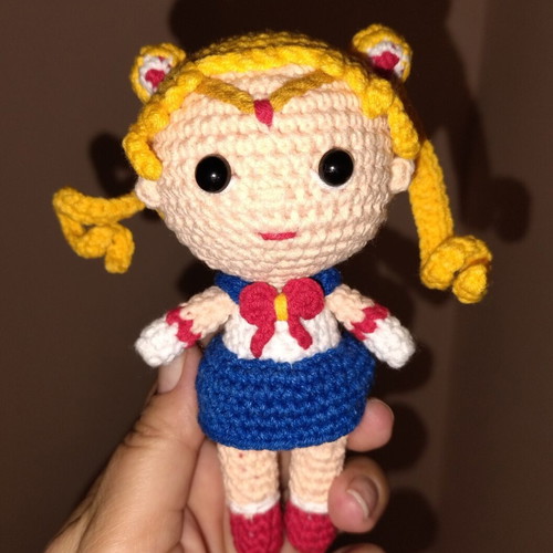 Sailor Moon Crochet Figure new, handmade with details