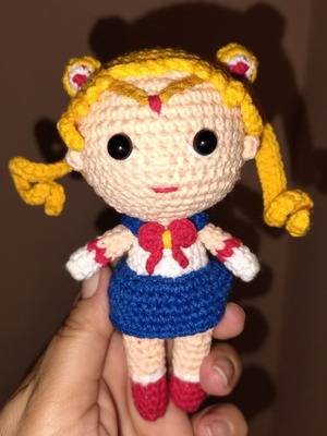 Sailor Moon Crochet Figure new, handmade with details