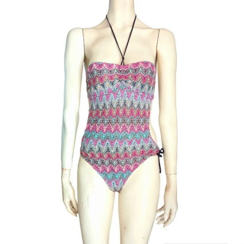 One-piece swimsuit new with jacquard knit fabric, size XS