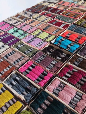 DMC threads used, pack of 70 boxes