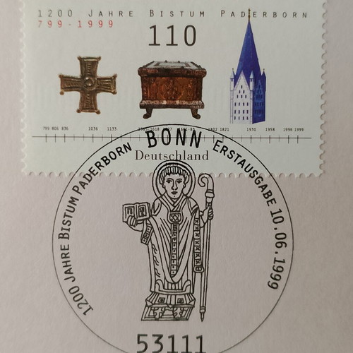 Germany 1999 stamp with Bonn first day cover postmark
