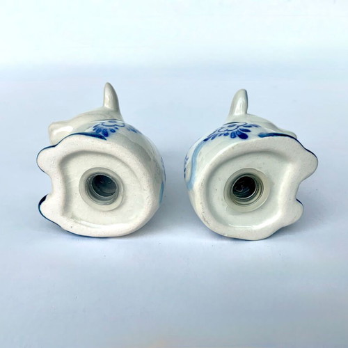 Dutch Delft Salt and Pepper Cow Set New, hand-painted porcelain