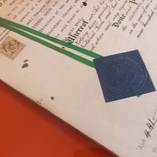 Power of Attorney document used from English insurance company for Greek contracts 1926