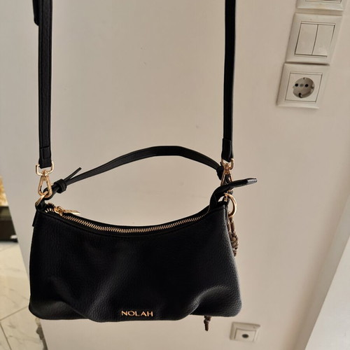 Nolah black crossbody shoulder bag, soft material