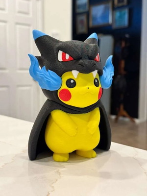 Pikachu Mega Charizard X Poncho collectible Pokémon figure
