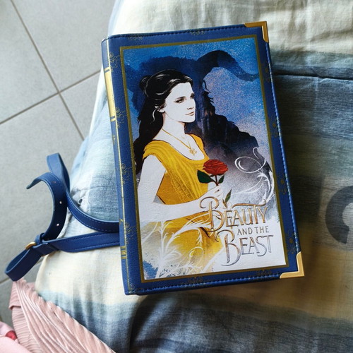 Beauty and the Beast Book Purse Disney crossbody bag like new, dark blue