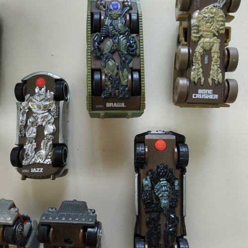 Transformers RPMs toy cars used, set with Optimus Prime and others