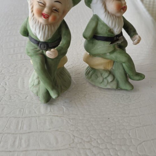 Porcelain figurines of dwarves used, set of two