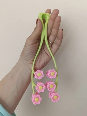 Лицев масажор нов, масажен валяк тип цвете за V-образно лице