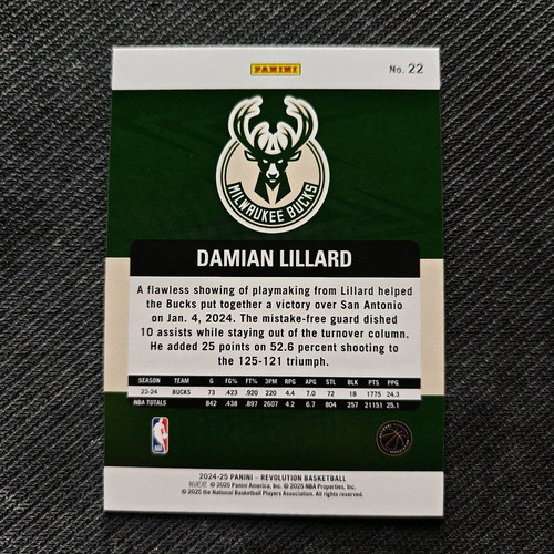 Base card Damian Lillard Revolution NBA 24/25 new, authentic