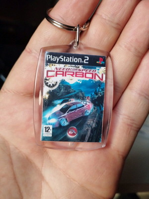 Need for Speed Carbon PS2 Keychain new, acrylic