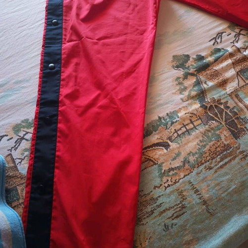 Nike sports pants with side buttons like new, black and red, size L