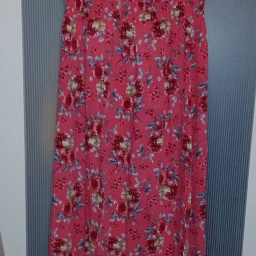 Women’s summer long strapless dress pink like new
