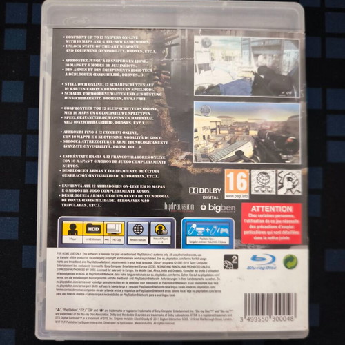 Snipers Invisible Silent Deadly PS3 game