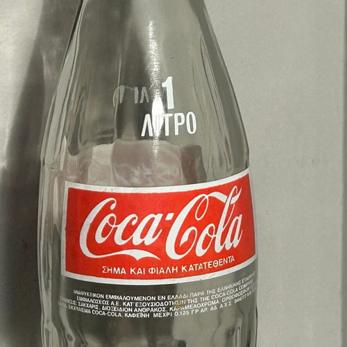 Coca Cola glass bottle 1 liter like new with original cap